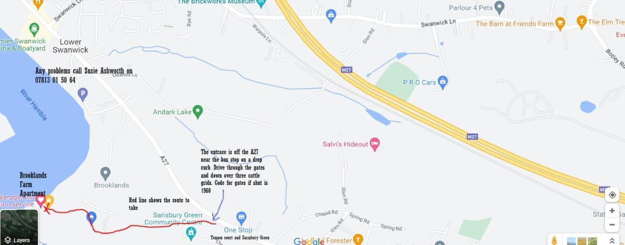 Appartamento Brooklands Barn Lower Swanwick Esterno foto